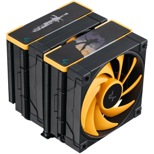 DeepCool AK620 ZERO DARK ZORIA, CPU Air Cooler, 2x120mm PWM Fan, 6 Heatpipes, LGA2066/2011-v3/2011/1700/1200/115x, AMD AM5/AM4, 129x138x160 mm(LxWxH), 3Y, R-AK620-BKNPMN-E