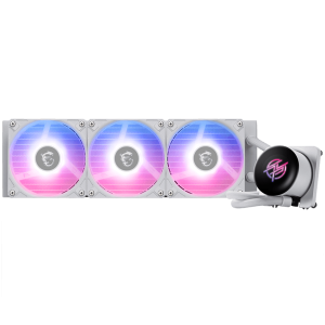 MSI MPG CORELIQUID P13 360 WHITE, 3x120mm Pre-installed CycloBlade 9 ARGB Daisy Chain Fans, 2.1-inch LCD screen, Copper Base, UNI BRACKET, Intel LGA 1700/1851, AMD AM5/AM4, 5Y Warranty