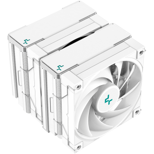 DeepCool AK620 WH, CPU Air Cooler, 2x120mm PWM FDB Fan, TDP 260W, 6 Heatpipes, White, LGA2066/2011-v3/2011/1700/1200/115x, AMD AM5/AM4, 129x138x160 mm(LxWxH), 3Y, R-AK620-WHNNMT-G-1