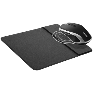 CANYON MW-19, 2.4GHz Wireless Rechargeable Mouse with Pixart sensor, 6keys, Silent switch for right/left keys, Add NTCDPI: 800/1200/1600, Max. usage 50 hours for one time fully charged, 300mAh Li-poly battery, Black - Silver, cable length 0.6m, 121*70*39m