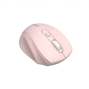 Canyon 6 buttons wireless 2.4Ghz mouse, MX8650A Sensor, DPI up to 1600, Injection case, 3 M life times left and right switches, 2xAAA battery, ABS material. Size: 105x71x40mm, Weight: 59g, Pink