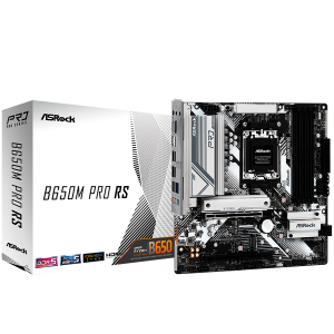 ASROCK MB Desktop B650M PRO RS, AM5, 4x DDR5, 1x PCIe 4.0 x16, 1x PCIe 3.0 x16, 1x Blazing M.2(PCIe Gen5x4), 1x Hyper M.2, 4x SATA3, RAID 0, 1, 10, 7.1 CH HD Audio, 1x HDMI, 1x DP, 2.5G LAN, 6x USB 3.2, 8x USB 2.0, 2x USB-C, mATX