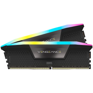 CORSAIR VENGEANCE RGB DDR5 64GB (2 x 32GB) DDR5 6400 CL42-52-52-104 1.35V Intel XMP - BLACK