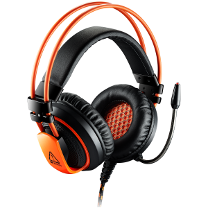 CANYON Gaming headset 3.5mm jack plus USB connector for vibration function, light control button, adjustable microphone and volume control, cable 2M, Black