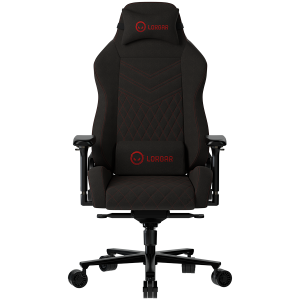 LORGAR Ace 422, Gaming chair, Anti-stain durable fabric, 1.8 mm metal frame, multiblock mechanism, 4D armrests, 5 Star aluminium base, Class-4 gas lift, 75mm PU casters, Black + red