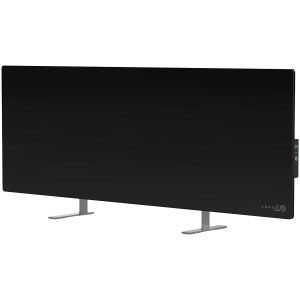 AENO Premium Eco Smart Heater, 700W, Tempered glass, Infrared+convection heating type, Led display Plug type: Europe (E/F type), BLACK