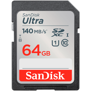 SANDISK Ultra 64GB SDXC Memory Card 140MB/s