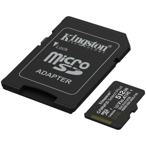 Kingston 512GB microSDXC Canvas Select Plus Gen3 150MB/s A1 Card + Adapter