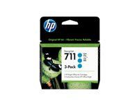 HP 711 original Ink cartridge CZ134A cyan standard capacity 3-pack