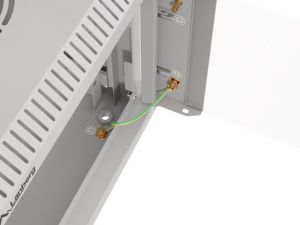 Комуникационен шкаф Lanberg rack cabinet 10" wall-mount 6U/300x300 (flat pack) with glass door grey