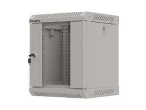 Комуникационен шкаф Lanberg rack cabinet 10" wall-mount 6U/300x300 (flat pack) with glass door grey