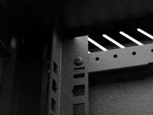 Комуникационен шкаф Lanberg rack cabinet 10" wall-mount 9U/300x300 (flat pack) with glass door black