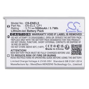 Camera Battery for NIKON EN-EL5  Li-Ion 3.7V 1000mAh Cameron Sino