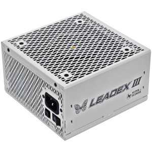 Super Flower Leadex III Gold 1000W ATX 3.1 80 Plus Gold, Fully Modular, Flat White Cables, 140mm Fan, White, 7 Year Warranty