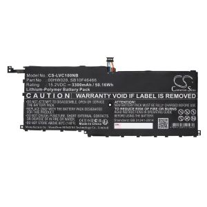 Laptop Battery for LENOVO ThinkPad X1 20FBS0L900, ThinkPad X1 Yoga 20FQA04TAU, 00HW028 LiPo 15.2V 3300 mAh CAMERON SINO