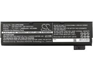 Laptop Battery for  LENOVO Thinkpad P51S, Thinkpad T470, Thinkpad T570, 01AV422 LiIon 11.1V 4400mAh CAMERON SINO