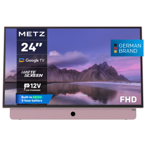 METZ Portable TV  24MPE7300Z 24" LED FHD(1920x1080) GoogleTV, HDR10, pink