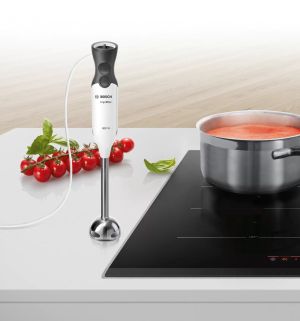 Blender Bosch MS6CA4150, Blender, ErgoMixx, 800 W, Included transparent jug, chopper and stirrer, White, anthracite