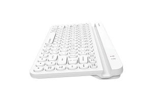 Wireless Keyboard A4TECH FBK30, Bluetooth & 2.4G, White, Smartphone Cradle