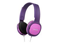 PHILIPS Kids headphones sized for kids maximum volume limited pink/purple