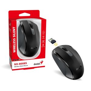 Genius Wireless Silent Mouse - NX-8008S Black - Silent, 2.4GHz