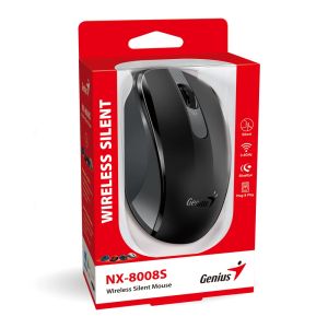 Genius Wireless Silent Mouse - NX-8008S Black - Silent, 2.4GHz