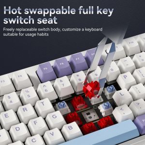 Ajazz Wireless Gaming Mechanical Keyboard AK980 V2 - Gift Switch [Linear] (English US), Black, Gray