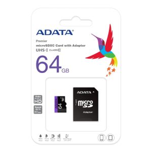 Памет ADATA 64GB MicroSDXC UHS-I CLASS 10 (with adapter)