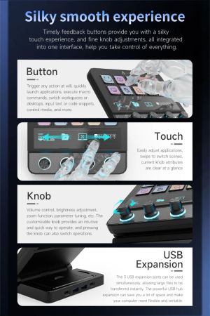 Ajazz стрийминг хъб/дек Streaming HUB AKP05E PRO Black