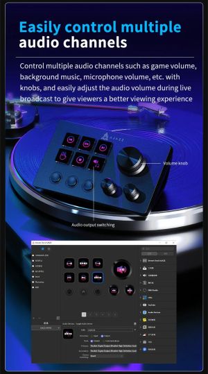 Ajazz стрийминг хъб/дек Streaming HUB AKP03E Black