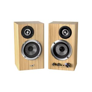Genius Speakers 2.0 - SP-HF1812BT - 50W RMS, Bluetooth 5.3, Pine Wood