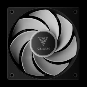 Gamdias Fan Pack 3-in-1 3x120mm - NOTUS M1-1203 ARGB, Swappable Fan Blades (Reverse Fan Blades Included), A-RGB