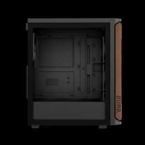 Gamdias Case ATX - AURA GC11 Wood Black - USB-C