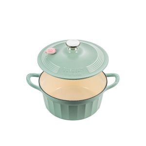 BUYDEEM Enameled Cast Iron Dutch Oven 3,9L, model CP551, color Cozy Greenish