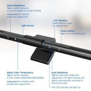 ACT Dimmable Monitor LED Light Bar, USB powered