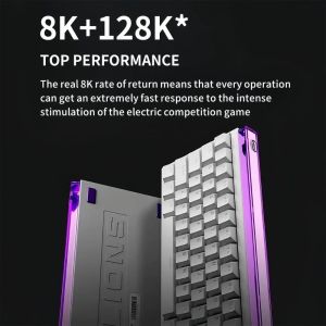 Madlions професионална геймърска механична клавиатура Professional Gaming Mechanical Keyboard NANO 68 WH - 8K, Magnetic Amber Pro Switches, (English US)