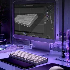 Madlions професионална геймърска механична клавиатура Professional Gaming Mechanical Keyboard NANO 68 WH - 8K, Magnetic Amber Pro Switches, (English US)