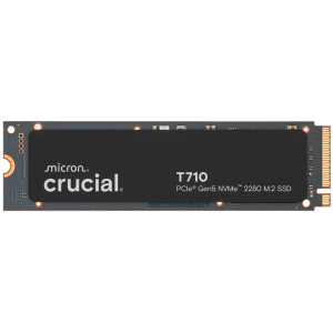 CRUCIAL T710 2TB PCIe Gen5 NVMe M.2 2280 SSD up to 14500 MB/s read and 13800 MB/s write