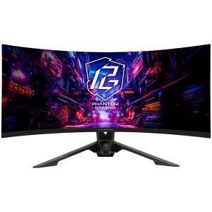 Asrock Curved Gaming Monitor, 34" WQHD(3440x1440) 1500R VA, 180 Hz, 123% sRGB, 3000:1, 550 cd/m², 178º/178º, 1ms (MPRT), Flicker-free, Height, Swivel, Tilt, 2x 2W, 2x HDMI 2.0, 2x DP 1.4, 5x USB 3.2, 1x Audio Jack (3.5mm), Wi-Fi Antenna, 3Y