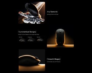 ATK Wireless Gaming Mouse A9 Plus Tri-mode Nearlink - 1K, White