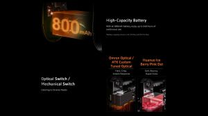 ATK Wireless Gaming Mouse A9 Plus Tri-mode Nearlink - 1K, White