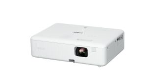 Мултимедиен проектор Epson CO-FH01, Full HD 1080p (1920 x 1080, 16:9), 3000 ANSI lumens, 16 000:1, WLAN (optional), USB 2.0, HDMI, Lamp warr: 6000h, Warr: 24 months, White + Sunne Universal Ceiling Projector Bracket, max. 20kg, extension
