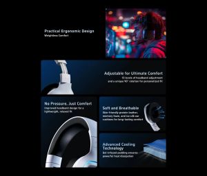 ATK безжични геймърски слушалки Wireless Gaming Headphones - M1 Mercury White - Bluetooth 5.3, 2.4G, ENC, Virtual 7.1 Surround