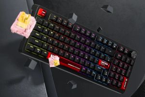 Marvo геймърска механична клавиатура Gaming Mechanical Keyboard Arma 98 KG937 - 1K, TNT Peach Switches [Linear], (English US)