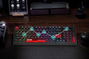Marvo геймърска механична клавиатура Gaming Mechanical Keyboard Arma 98 KG937 - 1K, TNT Peach Switches [Linear], (English US)