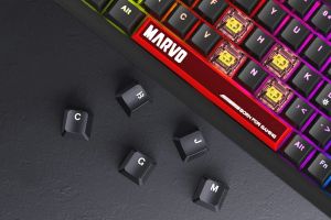 Marvo геймърска механична клавиатура Gaming Mechanical Keyboard Arma 98 KG937 - 1K, TNT Peach Switches [Linear], (English US)