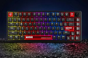 Marvo геймърска механична клавиатура Gaming Mechanical Keyboard Arma 82 KG936 - 1K, TNT Peach Switches [Linear], (English US)
