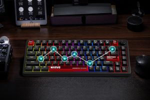 Marvo геймърска механична клавиатура Gaming Mechanical Keyboard Arma 82 KG936 - 1K, TNT Peach Switches [Linear], (English US)