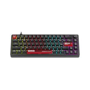 Marvo геймърска механична клавиатура Gaming Mechanical Keyboard Arma 67 KG935 - 1K, TNT Peach Switches [Linear], (English US)