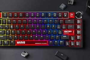Marvo геймърска механична клавиатура Gaming Mechanical Keyboard Arma 67 KG935 - 1K, TNT Peach Switches [Linear], (English US)